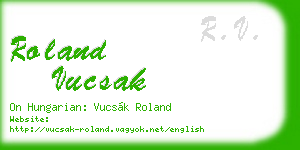 roland vucsak business card